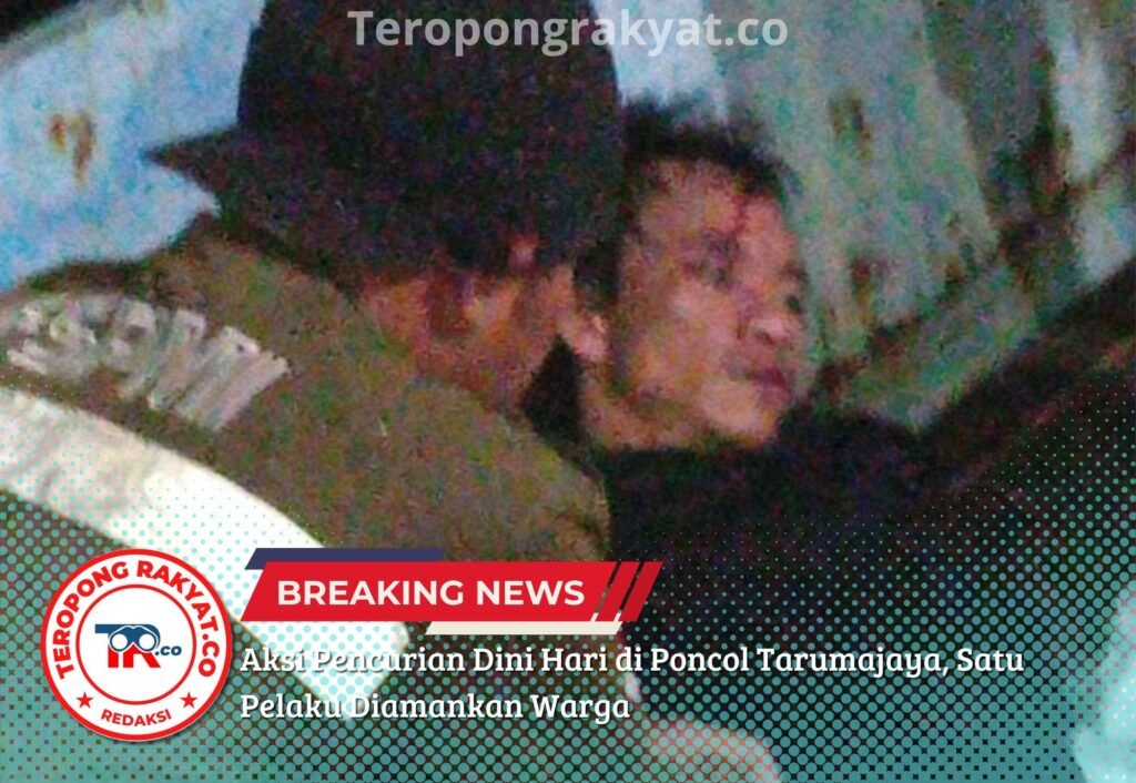 Portal Berita Indonesia dan Dunia Terkini Hari Ini, Update Harian Terbaru, Terlengkap, Tajam, Aktual dan Berimbang. Aksi Pencurian Dini Hari di Poncol Tarumajaya, Satu Pelaku Diamankan Warga - Teropong Rakyat