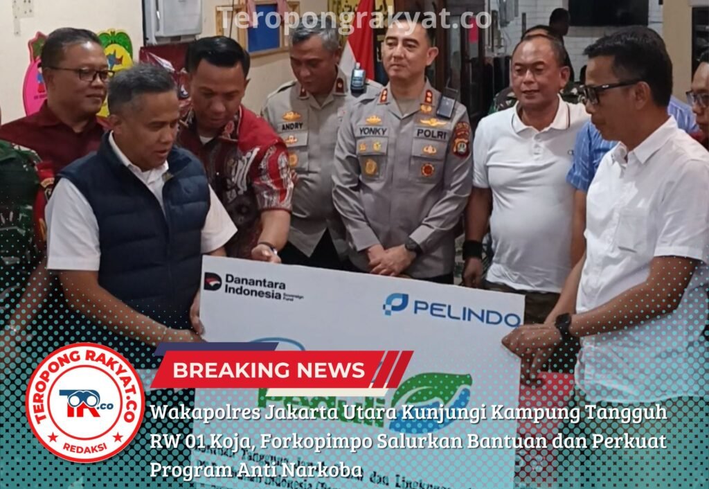 Portal Berita Indonesia dan Dunia Terkini Hari Ini, Update Harian Terbaru, Terlengkap, Tajam, Aktual dan Berimbang. Wakapolres Jakarta Utara Kunjungi Kampung Tangguh RW 01 Koja, Forkopimpo Salurkan Bantuan dan Perkuat Program Anti Narkoba - Teropong Rakyat