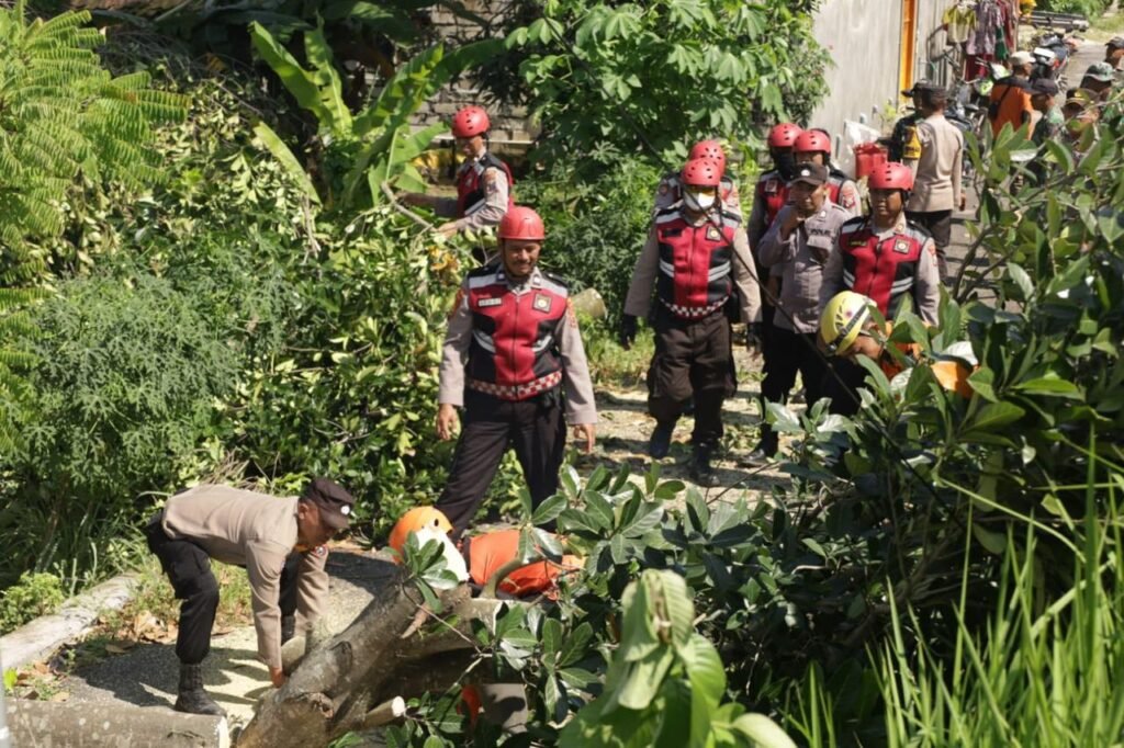 Portal Berita Indonesia dan Dunia Terkini Hari Ini, Update Harian Terbaru, Terlengkap, Tajam, Aktual dan Berimbang. Tanggap Bencana, Polres Tuban Tangani Dampak Angin Puting Beliung - Teropong Rakyat
