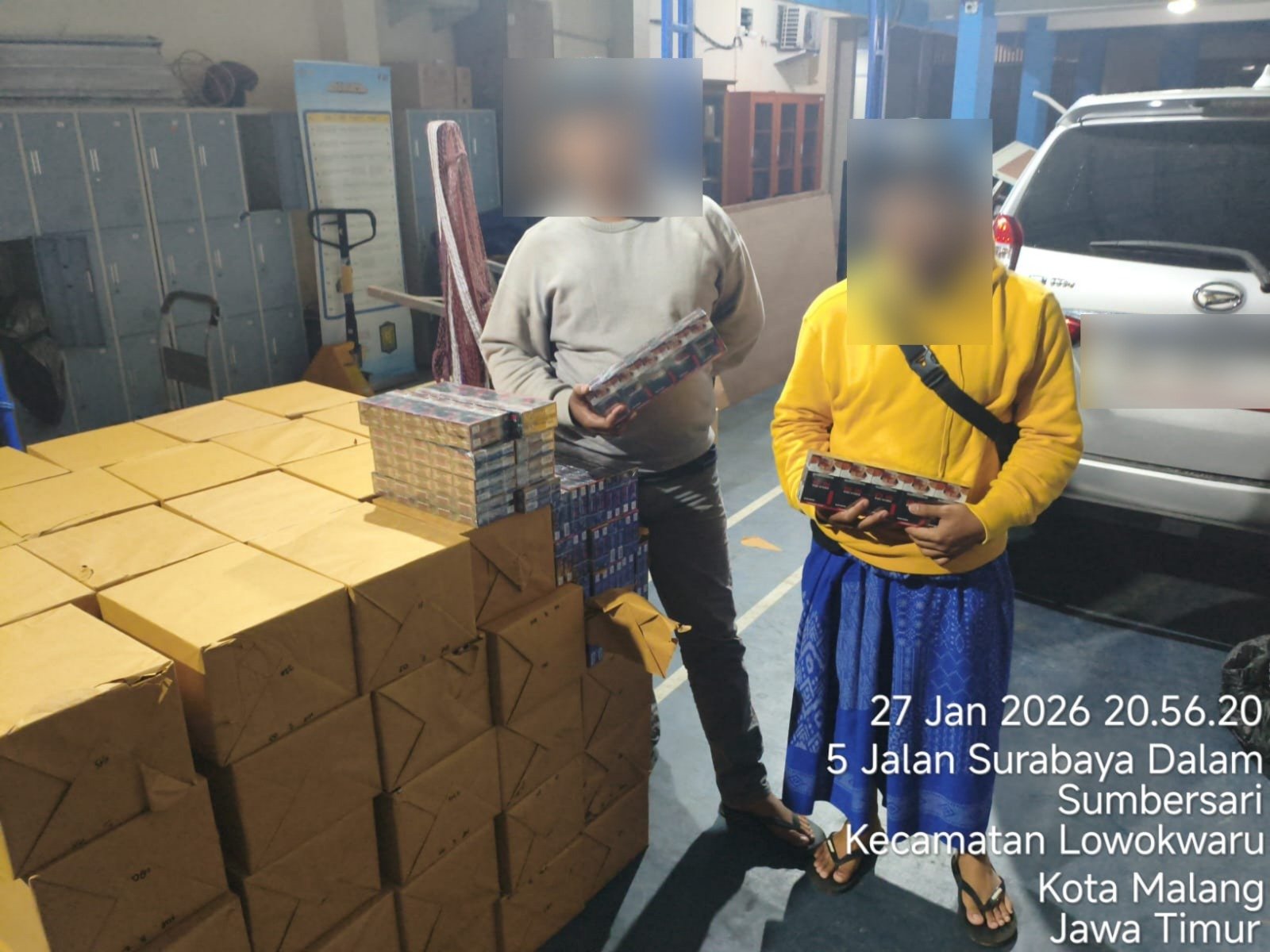 Patroli Malam Bea Cukai Malang Bongkar Peredaran 238 Ribu Batang Rokok Ilegal