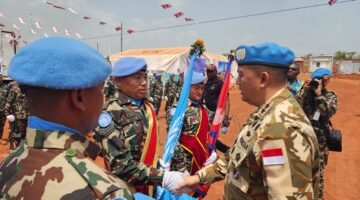 DFC MINUSCA Mayjen TNI M. Asmi Tinjau Kesiapan (Commander Visit) Kontingen Nepal HRPB di Obo Afrika Tengah