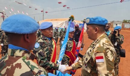 DFC MINUSCA Mayjen TNI M. Asmi Tinjau Kesiapan (Commander Visit) Kontingen Nepal HRPB di Obo Afrika Tengah - Teropong Rakyat