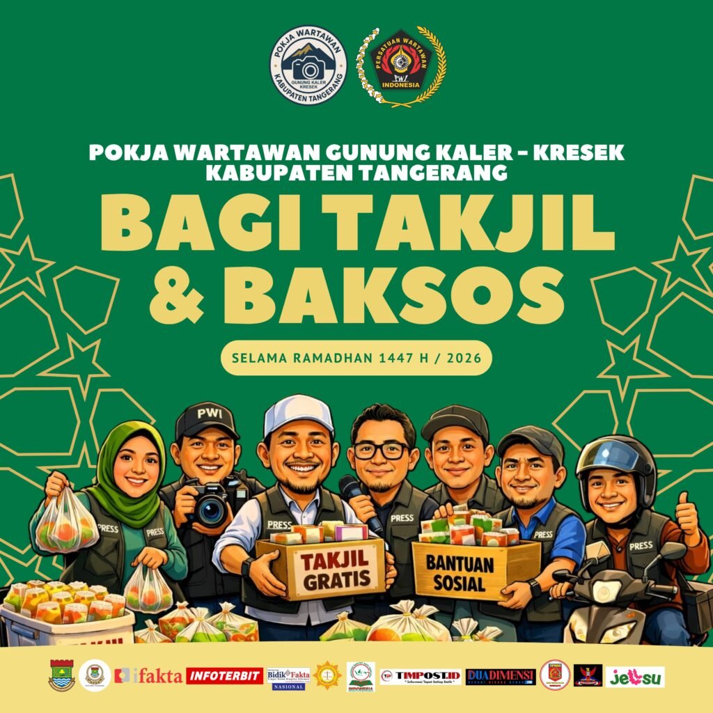 ‎Pokja Wartawan Gunung Kaler-Kresek Berbagi Takjil di Depan Kantor Camat Gunung Kaler - Teropong Rakyat