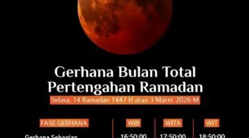 Gerhana Bulan Total Hiasi Pertengahan Ramadan