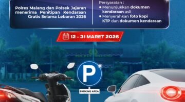 Mudik Lebaran 2026, Polres Malang Buka Layanan Titip Kendaraan Gratis