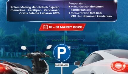 Mudik Lebaran 2026, Polres Malang Buka Layanan Titip Kendaraan Gratis - Teropong Rakyat