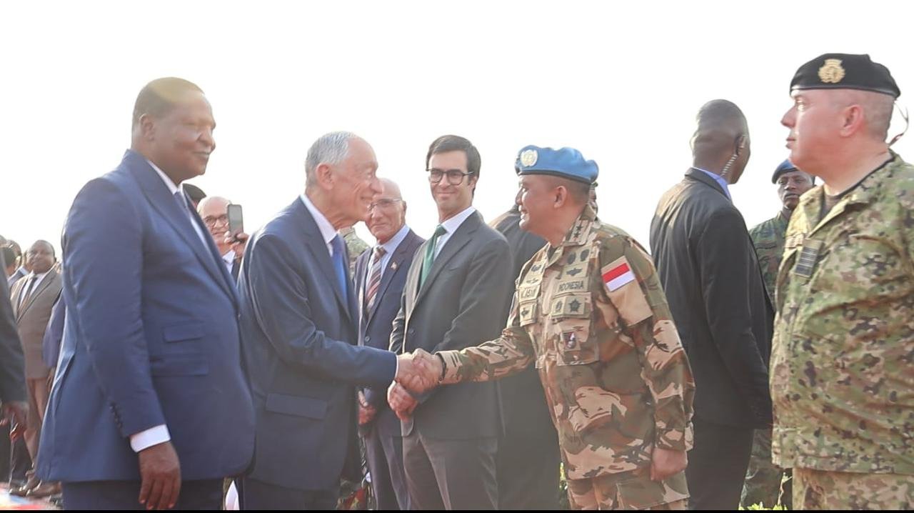 DFC Mayjen TNI M Asmi Hadiri Kunjungan Presiden Portugal ke Misi MINUSCA