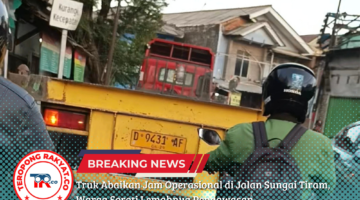 Truk Abaikan Jam Operasional di Jalan Sungai Tiram, Warga Soroti Lemahnya Pengawasan