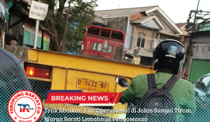 Truk Abaikan Jam Operasional di Jalan Sungai Tiram, Warga Soroti Lemahnya Pengawasan - Teropong Rakyat