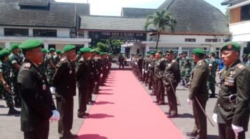 Korem 083/Baladhika Jaya Sambut Danrem Baru dan Lepas Brigjen TNI Kohir