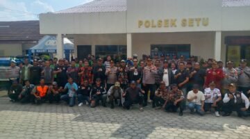 Polsek Setu Gelar Program “Sabuk Kamtibmas”, Gandeng Ormas dan Ojol Perkuat Sinergi Keamanan