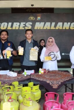 Polres Malang Bongkar Penyalahgunaan LPG 3 Kg, Disuntik ke Bright Gas untuk Dijual Berantai