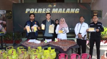 Polres Malang Bongkar Penyalahgunaan LPG 3 Kg, Disuntik ke Bright Gas untuk Dijual Berantai