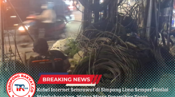 Kabel Internet Semrawut di Simpang Lima Semper Dinilai Membahayakan, Warga Minta Penertiban Tegas