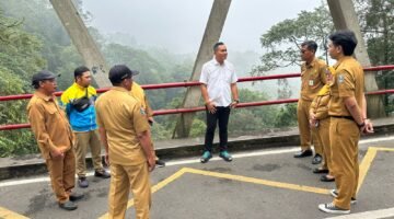 Cegah Aksi Bunuh Diri di Jembatan Cangar, Satreskrim Polres Batu bersama DPUPR Provinsi Jatim, Bakal Bangun Pagar Pelindung dan CCTV