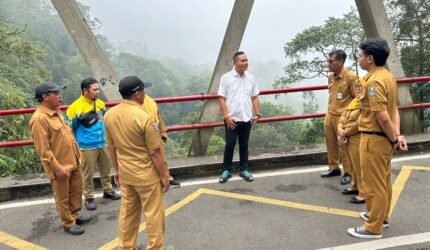 Cegah Aksi Bunuh Diri di Jembatan Cangar, Satreskrim Polres Batu bersama DPUPR Provinsi Jatim, Bakal Bangun Pagar Pelindung dan CCTV - Teropong Rakyat