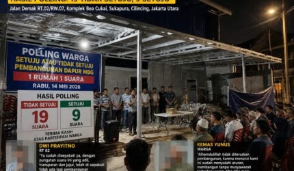 Warga Sukapura Tolak Pembangunan Dapur MBG di Tengah Permukiman, Hasil Voting Menangkan Penolakan - Teropong Rakyat