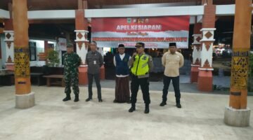 Apel Pengamanan Malam Takbir Idul Adha di Bantur, TNI-Polri dan Elemen Masyarakat Siaga Jaga Kondusivitas