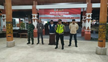 Apel Pengamanan Malam Takbir Idul Adha di Bantur, TNI-Polri dan Elemen Masyarakat Siaga Jaga Kondusivitas - Teropong Rakyat