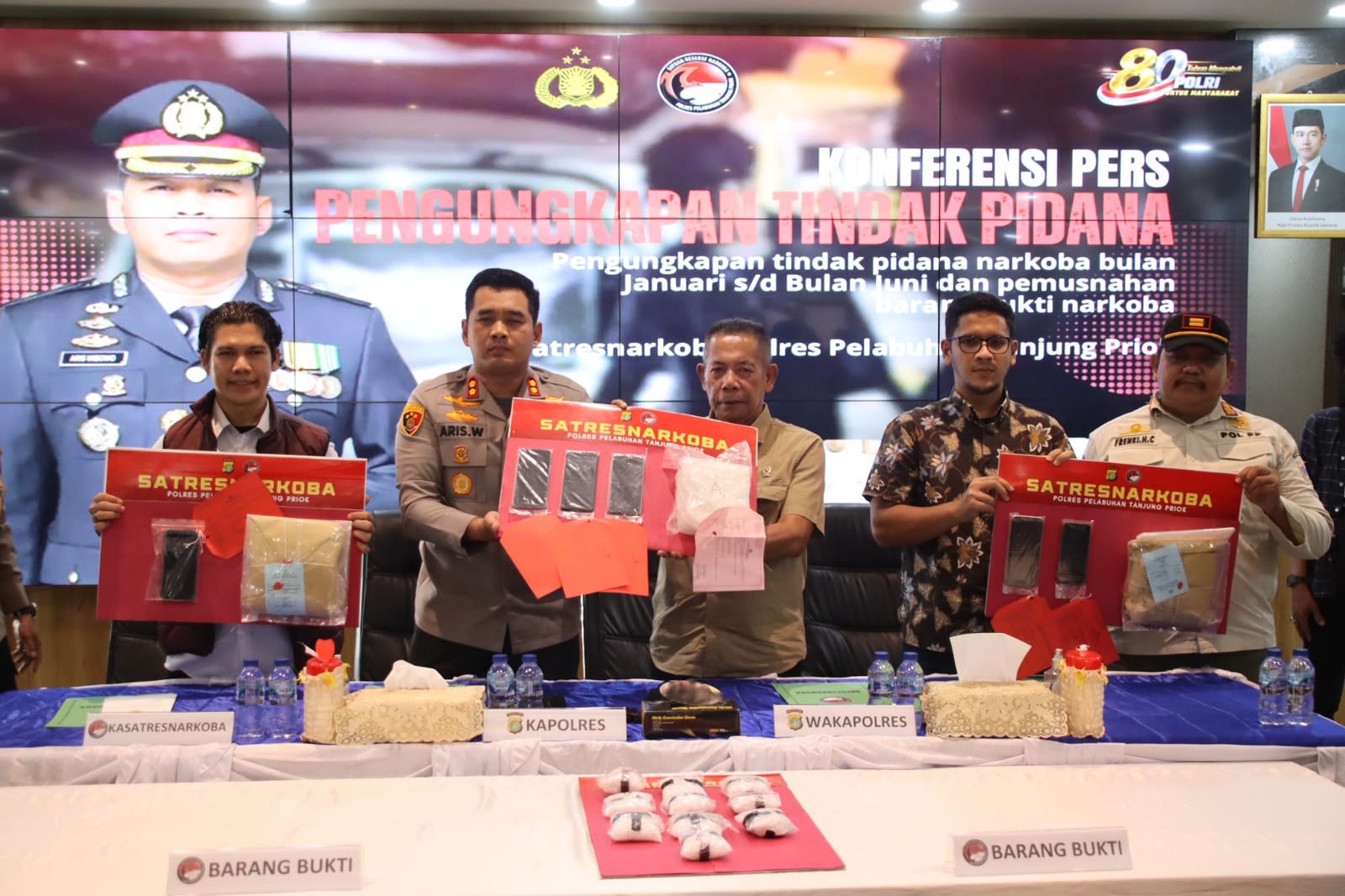 Polres Pelabuhan Tanjung Priok Ungkap 58 Kasus Narkoba dalam 6 Bulan, Sita 3,2 Kg Sabu dan Selamatkan 67 Ribu Jiwa