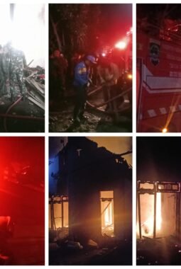 Rumah Warga di Wajak Ludes Dilalap Api, Damkar Kabupaten Malang Berjibaku Hingga Tengah Malam
