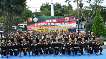 Kodim 0833/Kota Malang Terima Kunjungan Dankodiklat TNI AD Dalam Rangka Uji Petik Pencak Silat Militer