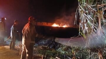 Kebakaran Lahan Tebu di Sumberpucung Hanguskan 1 Hektare