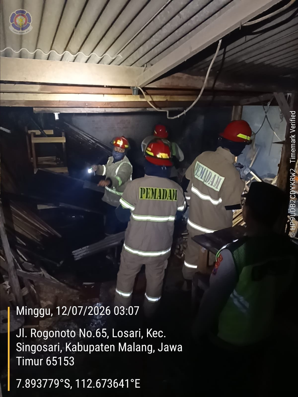 Gudang Mebel di Singosari Terbakar Dini Hari, Diduga Akibat Korsleting Listrik