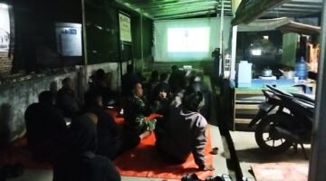 Koramil Bantur Gelar Nobar Prancis vs Spanyol, Pererat Kedekatan TNI dengan Masyarakat