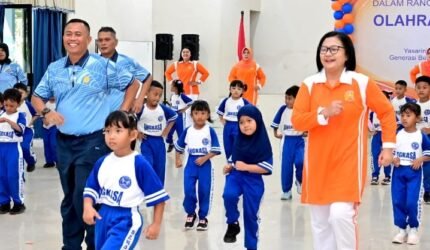 Merangkai Bahagia Dengan Anak-Anak TK Angkasa, Olahraga Bersama HUT Ke-38 Yasarini Penuh Keceriaan di Lanud Sjamsudin Noor - Teropong Rakyat