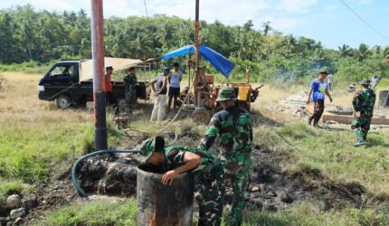 Jawab Krisis Air Bersih, TMMD Ke-129 Kodim 1505/Tidore Bangun Sumur Bor - Teropong Rakyat