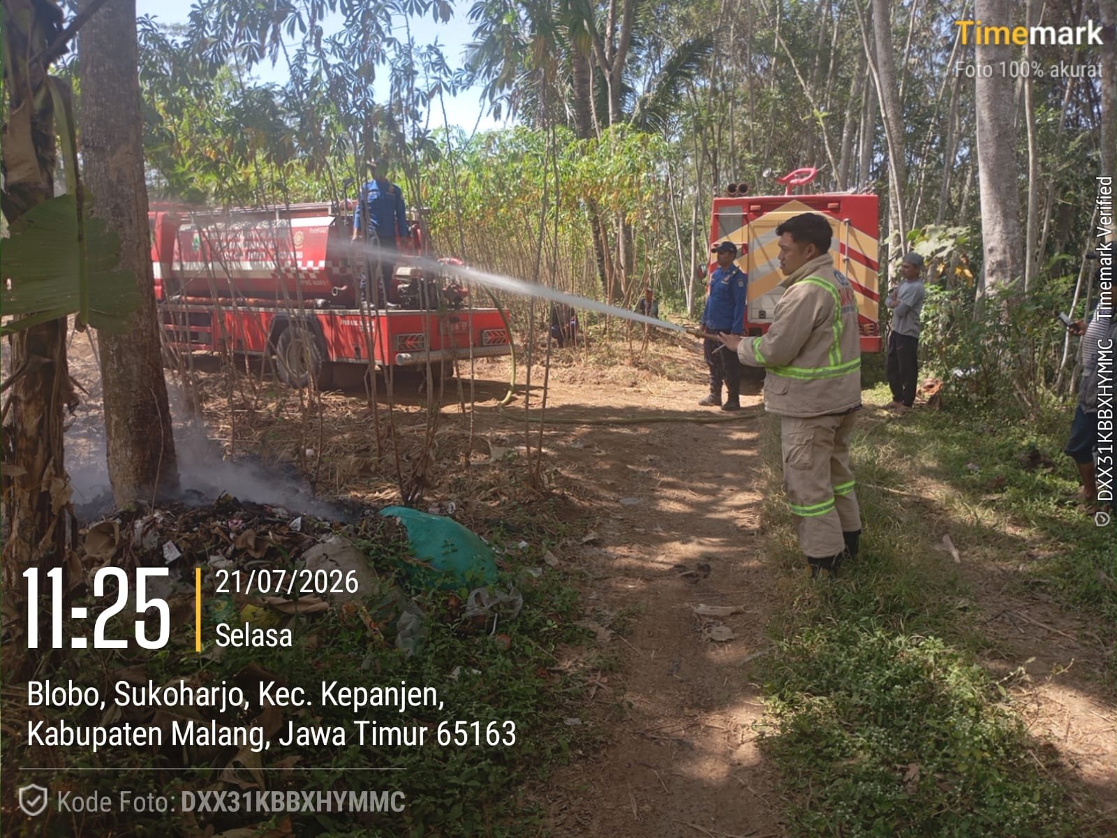 Api dari Bakar Sampah Hanguskan Lahan Tebu di Kepanjen, Damkar Bergerak Cepat Cegah Kebakaran Meluas