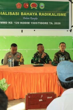 Bentengi Generasi Muda dari Paham Radikal, Satgas TMMD Ke-129 Kodim 1505/Tidore Gelar Sosialisasi di SMA Negeri 6 Haltim