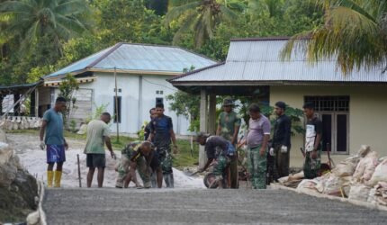 Progres Pengecoran Jalan TMMD Ke-129 Kodim 1807/Sorong Selatan Capai 55 Persen, Wujud Nyata Pengabdian TNI Membangun Desa - Teropong Rakyat