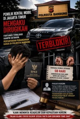 Fortuner Rental Terblokir Hampir Setahun, Pemilik Pertanyakan Dasar Pemblokiran dan Penanganan Polresta Bandung