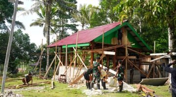 Pembangunan Rumah Semi Permanen TMMD Ke-129 Capai 58 Persen, Wujud Nyata Pengabdian TNI untuk Kesejahteraan Rakyat