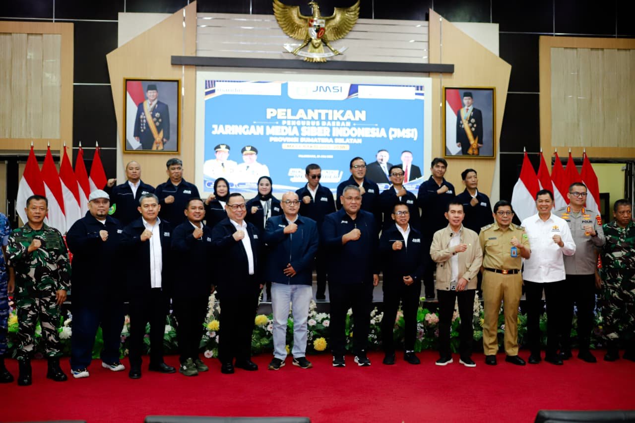 JMSI Sumsel Periode 2025-2030 Resmi Dilantik, Siap Wujudkan Pers Sehat dan Profesional