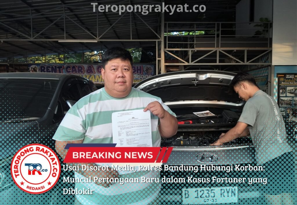 Usai Disorot Media, Polres Bandung Hubungi Korban: Muncul Pertanyaan Baru dalam Kasus Fortuner yang Diblokir - Teropong Rakyat