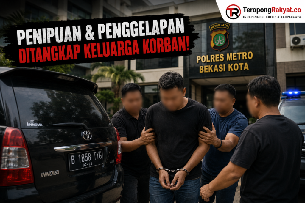 Portal Berita Indonesia dan Dunia Terkini Hari Ini, Update Harian Terbaru, Terlengkap, Tajam, Aktual dan Berimbang. LP Diduga Mandek 8 Bulan, Keluarga Korban Amankan Sendiri Terduga Pelaku ke Polres Metro Bekasi Kota - Teropong Rakyat