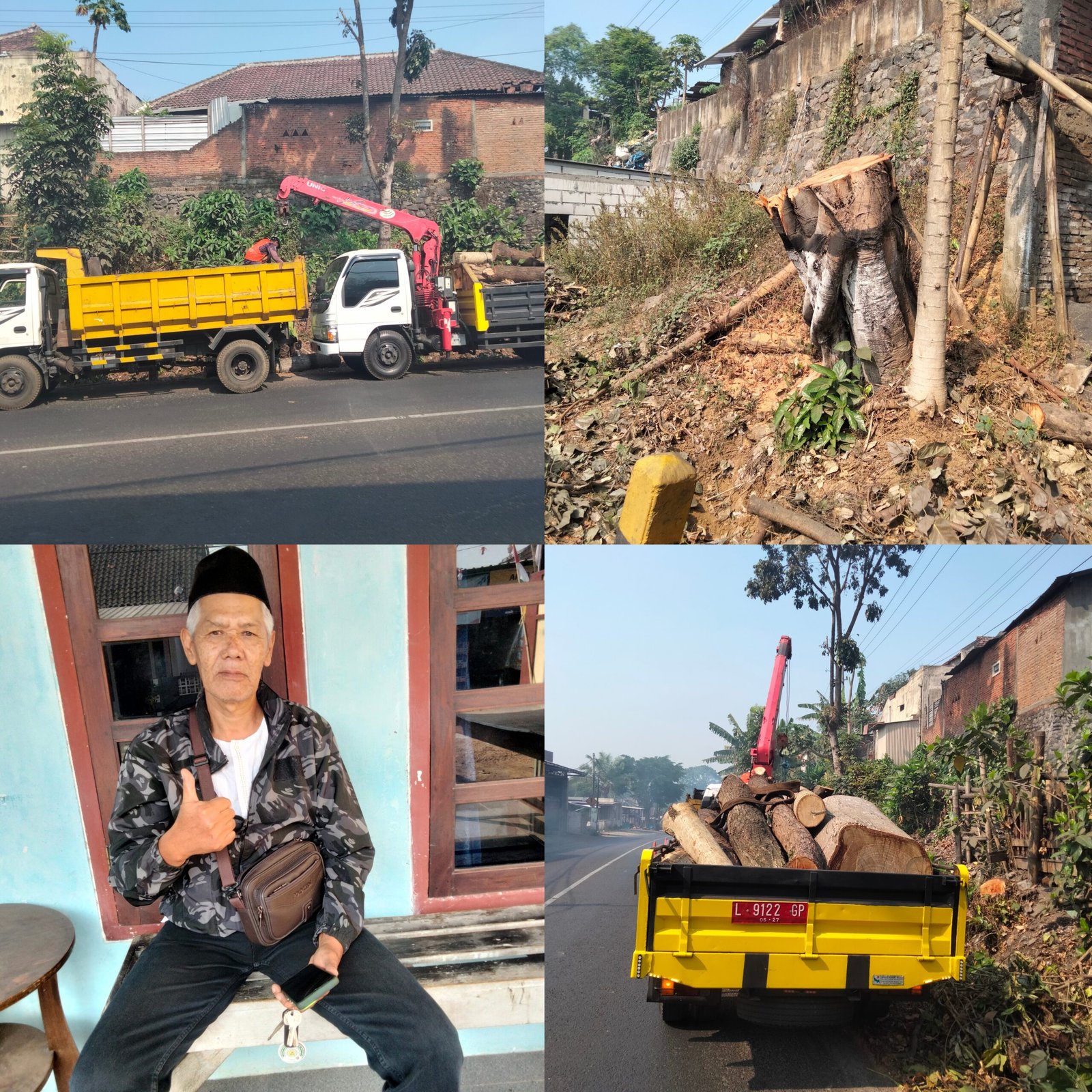 Rawan Tumbang,10 Pohon di Jalur Padat Kendalpayak Malang Mulai DiPangkas