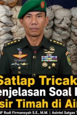 Asintel Satlap Tricakti Beri Penjelasan Terkait Penanganan 53 Ton Pasir Timah di Air Merbau