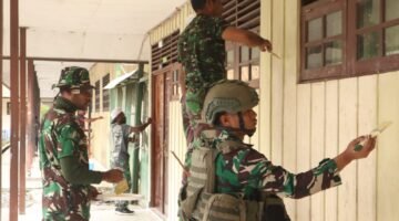 Kodim 1714/PJ Gelar Karya Bakti Merah Putih SMP Negeri 1 Mulia Kab. Puncak Jaya