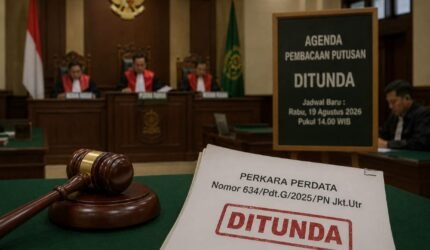 Pembacaan Putusan Perkara No. 634/Pdt.G/2025/PN Jkt.Utr Ditunda, TeropongRakyat.co Minta Penjelasan Pengadilan - Teropong Rakyat