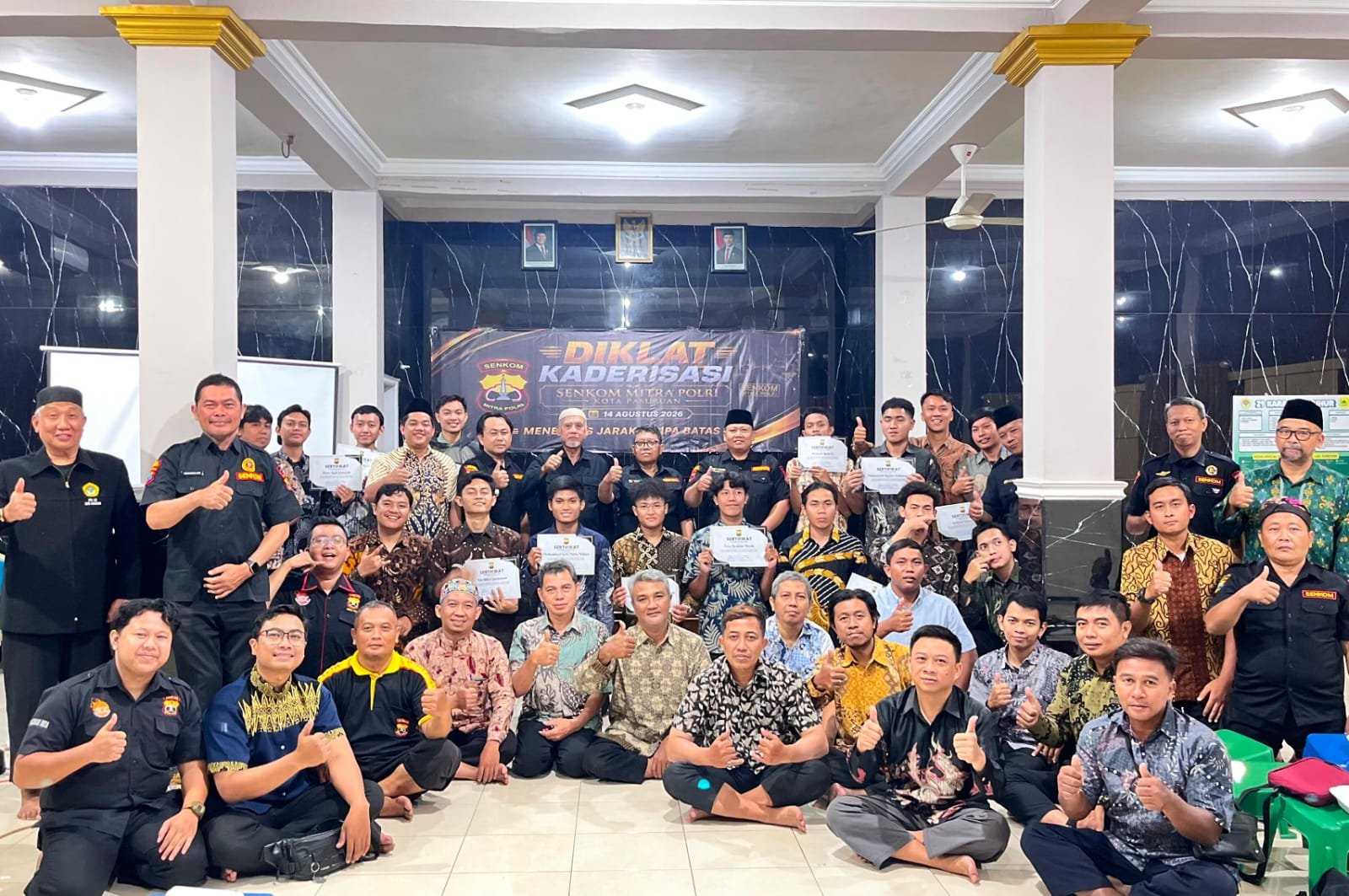 Siapkan Regenerasi, Senkom Mitra Polri Kota Pasuruan Gelar Diklat Kader Untuk Masa Depan Organisasi