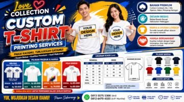 Love Collection: Wujudkan Kreativitasmu dengan Kaos Custom Berkualitas Premium