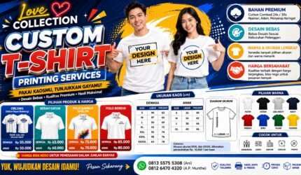Love Collection: Wujudkan Kreativitasmu dengan Kaos Custom Berkualitas Premium - Teropong Rakyat