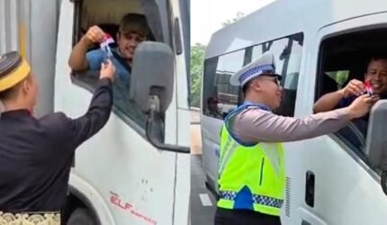 Semarak HUT RI ke 81 Tahun, Induk PJR BSD Korlantas Polri Membagikan Assesoris Bendera Merah Putih dengan Memakai Baju Adat - Teropong Rakyat