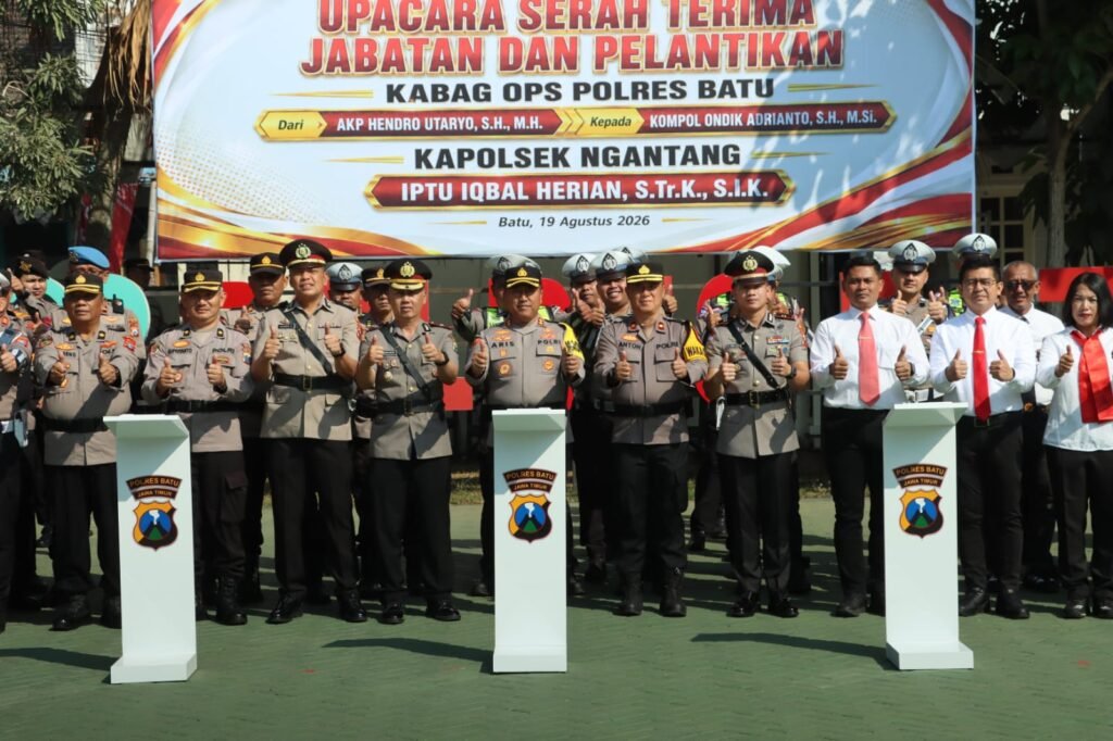 Polres Batu Gelar Sertijab Kabag Ops dan Pelantikan Kapolsek Ngantang - Teropong Rakyat
