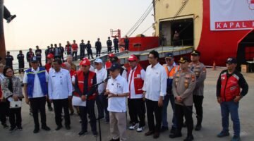 JJOS Pelayanan Dan Pengamanan Bantuan Kemanusiaan PMI ke NTT melalui Kapal Laut dari Tanjung Priok