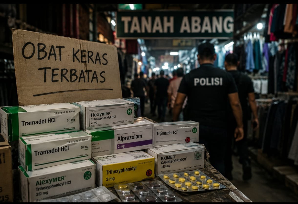Peredaran Obat Keras Terbatas di Tanah Abang Kembali Disorot, Muncul Nama “Nur” dan “Dedy”